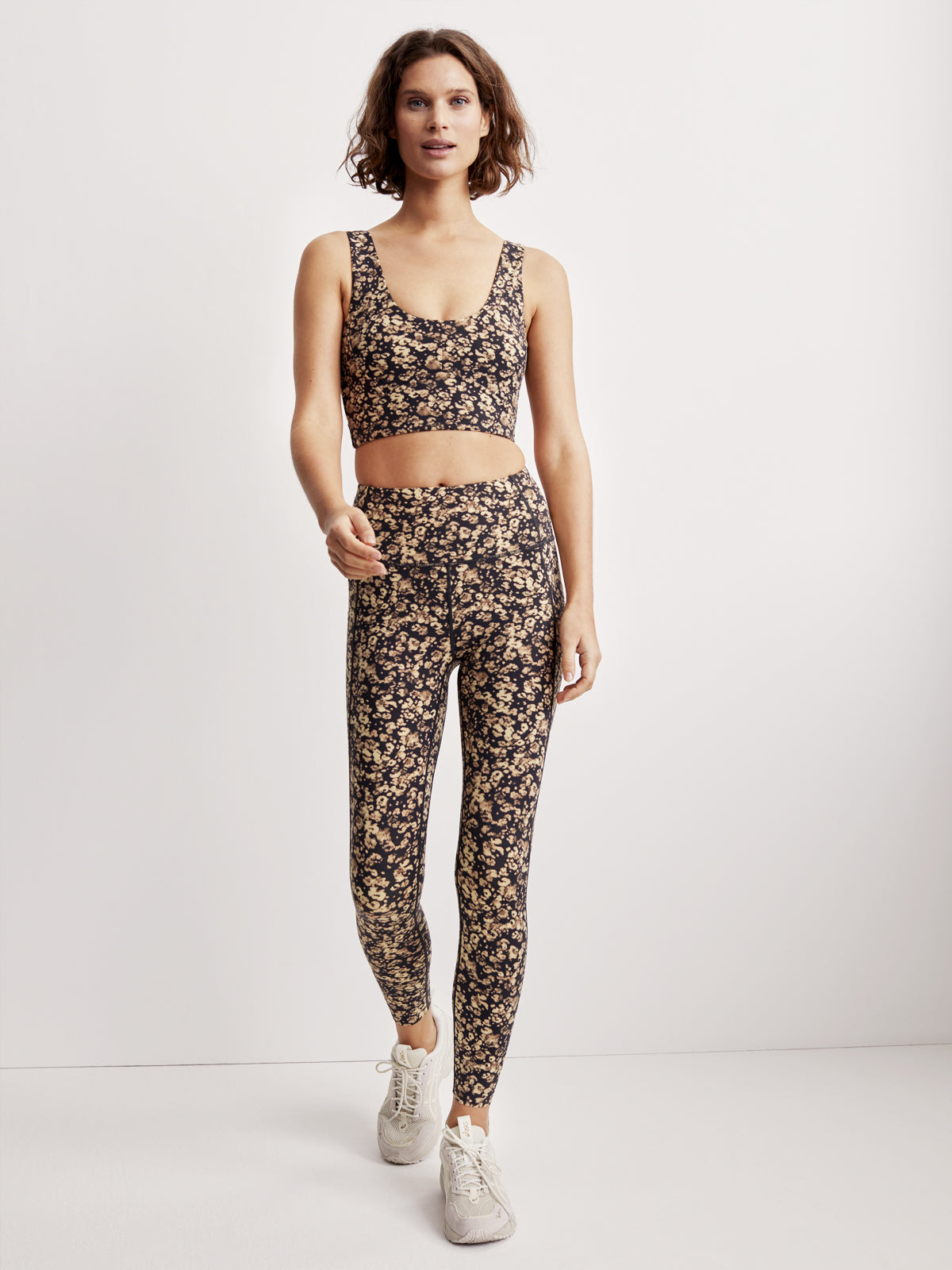 Sand Speckle Leopard Let&#39;s Go Elsie Sports Bra