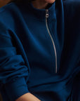 Sea Blue Mavis Mock Neck Sweatshirt