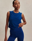 Sodalite Blue Seamless Nate Cropped Tank Top