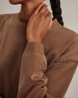 Teak Olive Coralie Crew Neck Sweater