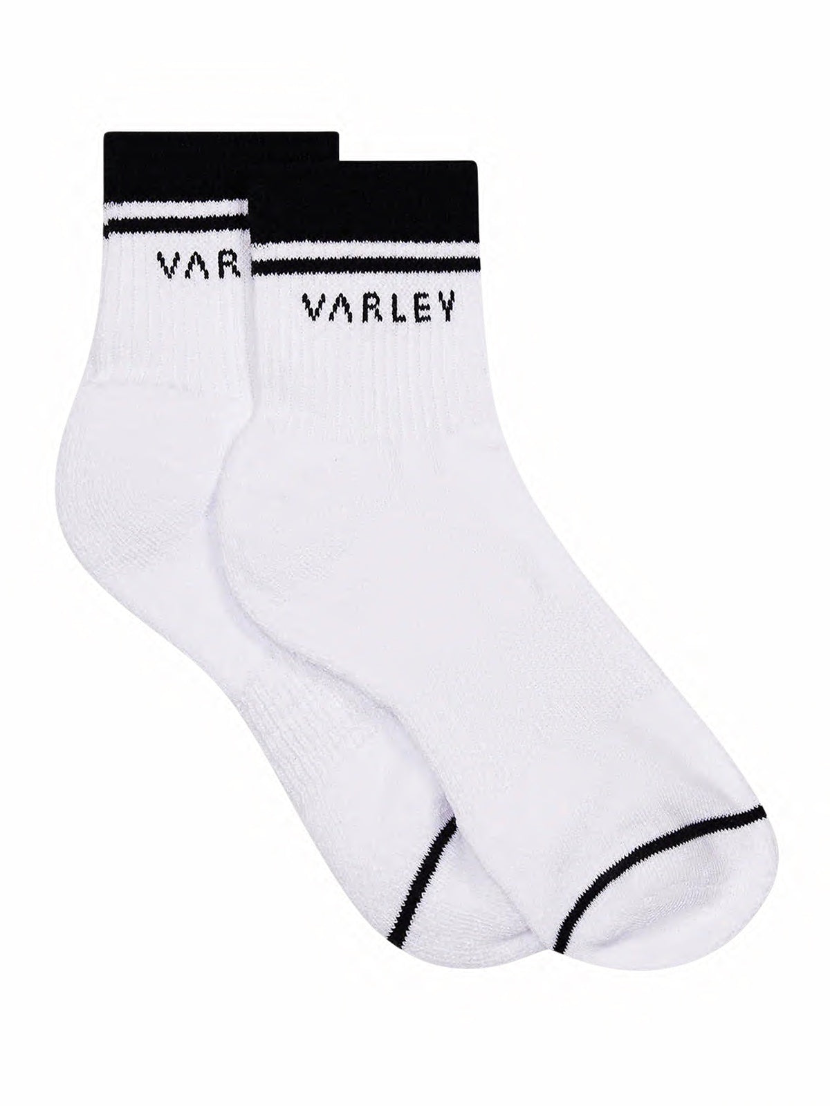 White / Black Lennie Half Crew Socks