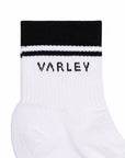 White / Black Lennie Half Crew Socks