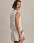 White Nate Seamless Cropped Tank Top