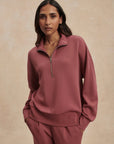 Wild Rhubarb Mavis Mock Neck Sweatshirt