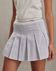 Xenon Blue Pinstripe Toyah High Rise 14.5" Tennis Skort