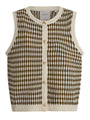 Egret/ Golden Olive Aura Knit Top