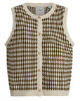 Egret/ Golden Olive Aura Knit Top