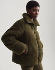 Olive Wilkins Sherpa Puffer Jacket