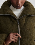 Olive Wilkins Sherpa Puffer Jacket