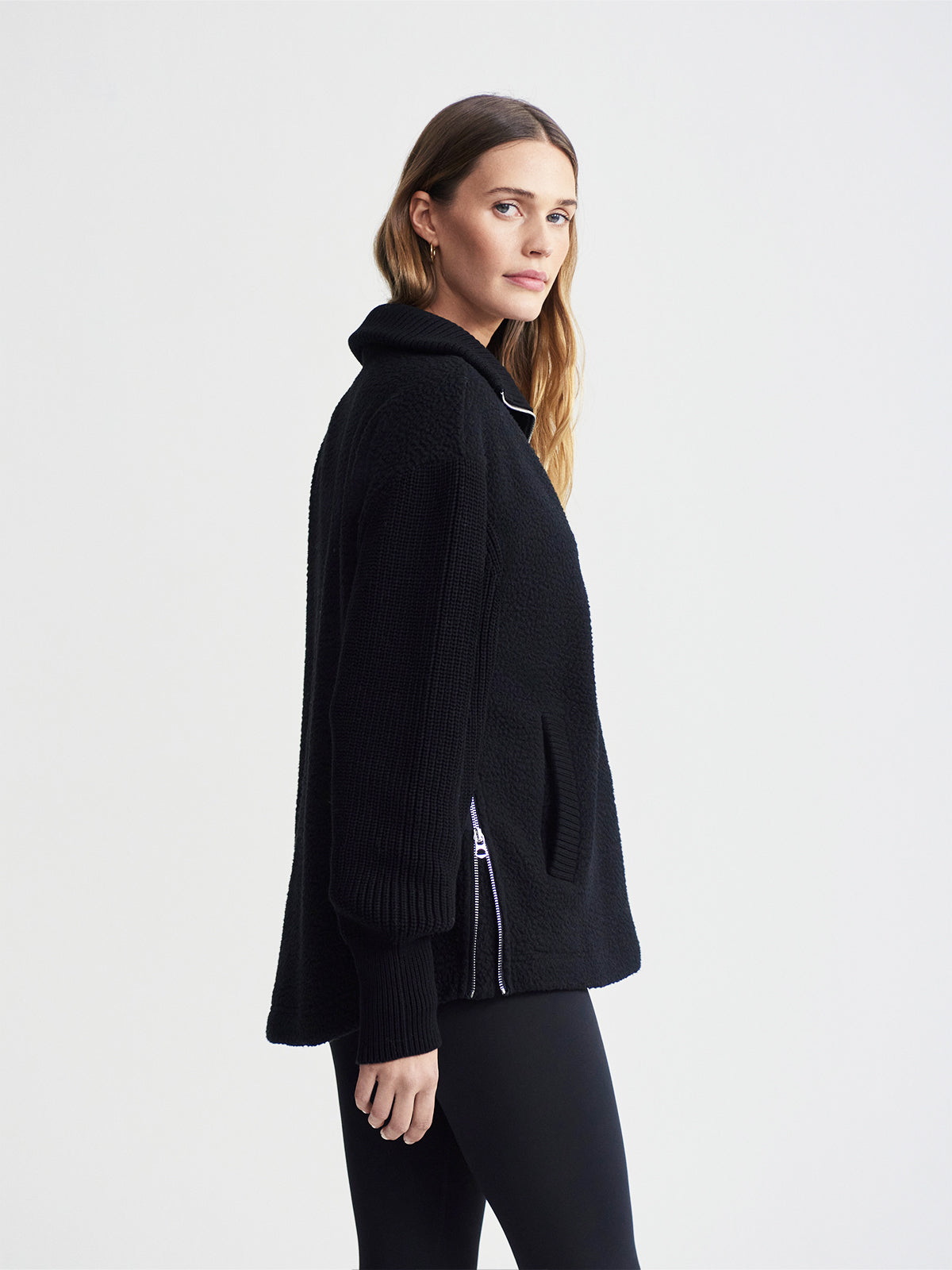 Black Theresa Half-Zip Fleece