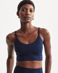 Dark Sapphire Shape Amber Sports Bra