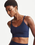 Dark Sapphire Shape Amber Sports Bra