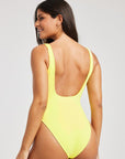 Cyber Lime Football Swimsuit