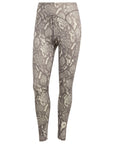 Almond Milk and Charcoal Snake Print TruePurpose 7/8 Training Leggings