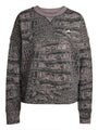 Charcoal and Black Logo Graphic Print Crewneck Sweatshirt