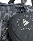 Carbon Grey and Black Leopard Print Packable Tote Bag
