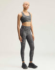 Dove Grey Carbon Leopard Print Prime Lift Medium Impact Training Bra