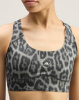 Dove Grey Carbon Leopard Print Prime Lift Medium Impact Training Bra