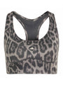 Dove Grey Carbon Leopard Print Prime Lift Medium Impact Training Bra
