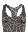 Dove Grey Carbon Leopard Print Prime Lift Medium Impact Training Bra