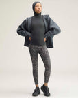 Dove Grey Carbon Leopard Print TruePurpose 7/8 Training Leggings
