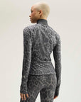 Dove Grey Carbon Leopard Print TruePurpose Midlayer Zip Training Jacket