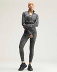 Dove Grey Carbon Leopard Print TruePurpose Midlayer Zip Training Jacket
