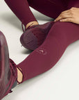 Maroon Full Length Training Leggings
