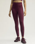 Maroon Full Length Training Leggings