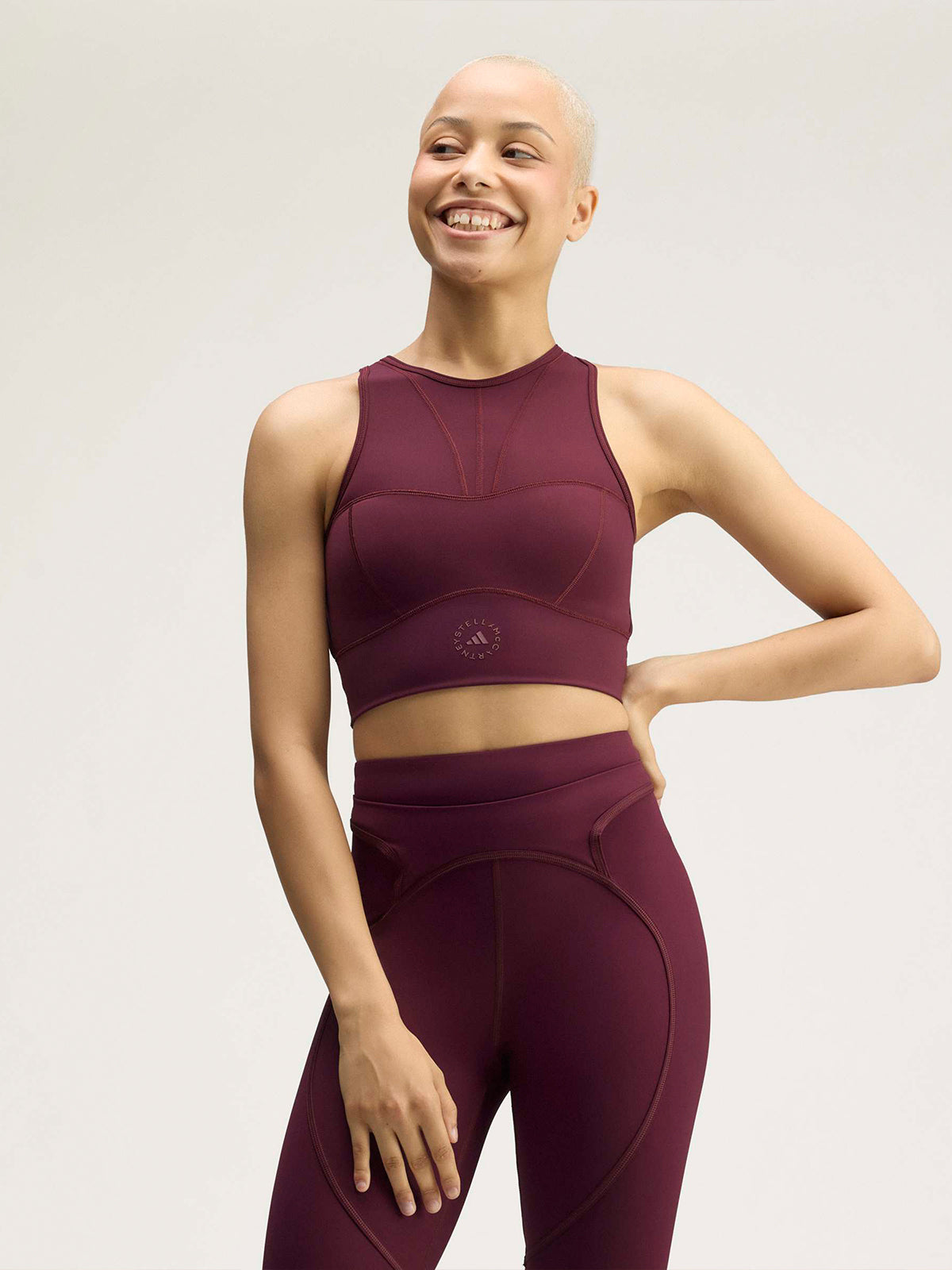 Maroon TruePurpose Cropped Sleeveless Training Top