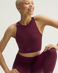 Maroon TruePurpose Cropped Sleeveless Training Top