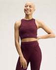 Maroon TruePurpose Cropped Sleeveless Training Top