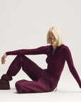 Maroon Zip Track Pants