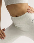 White and Orbit Grey Leopard Print TruePurpose 7/8 Training Leggings