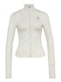 White and Orbit Grey Leopard Print TruePurpose Midlayer Zip Training Jacket