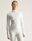 White and Orbit Grey Leopard Print TruePurpose Midlayer Zip Training Jacket