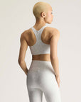 White and Orbit Grey Leopard Print TruePurpose Power Impact Training Bra