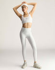 White and Orbit Grey Leopard Print TruePurpose Power Impact Training Bra