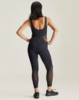 Black Seamless TrueStrength Knit Yoga Onesie