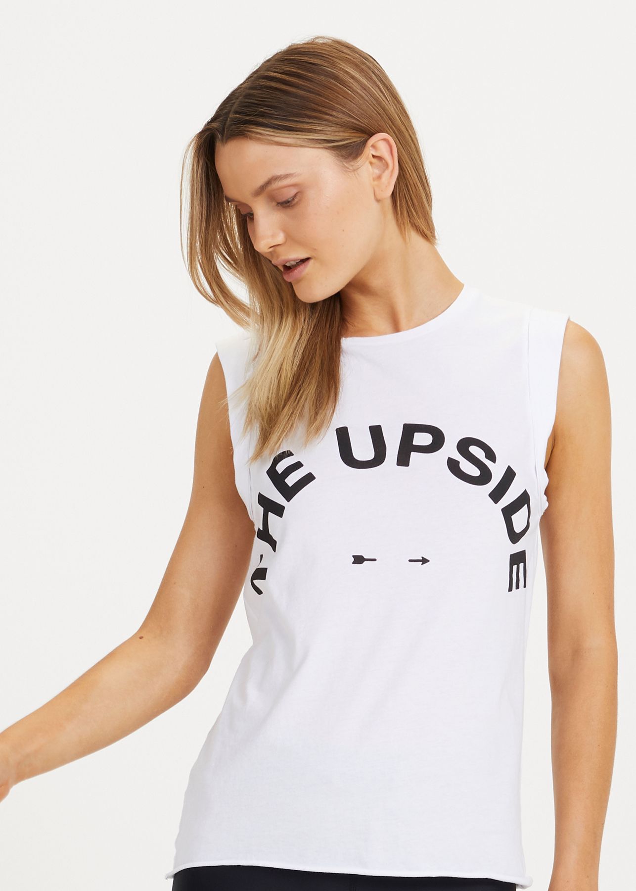 White Muscle Tank Top