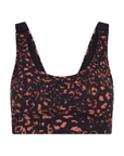 Red Textured Animal Edris Sports Bra