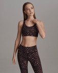 Red Textured Animal Edris Sports Bra