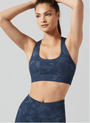 Grey Stone Splatter Camo Rowie Sports Bra