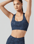 Grey Stone Splatter Camo Rowie Sports Bra