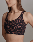 Red Textured Animal Edris Sports Bra