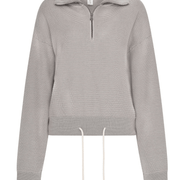 Cobweb Silver Buckingham Knit Half Zip