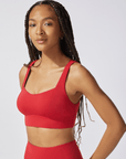 Fire Red Rebel Sports Bra