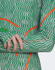 Green Printed TruePurpose Long Sleeve Top