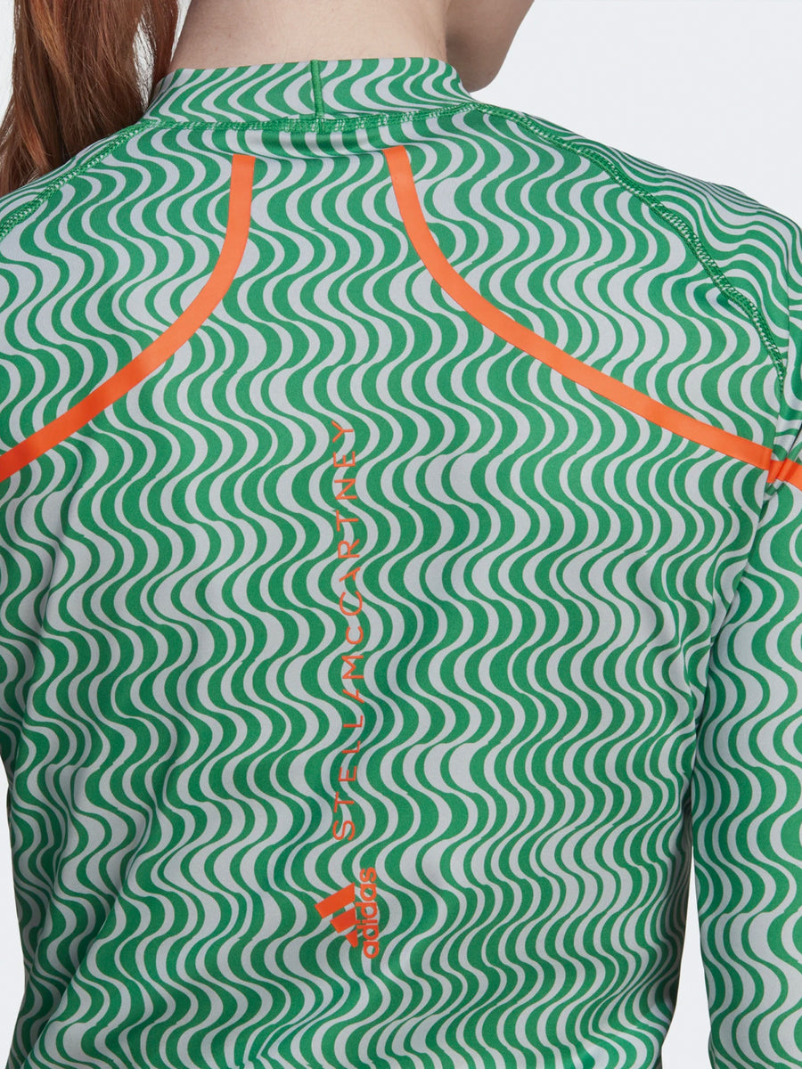 Green Printed TruePurpose Long Sleeve Top