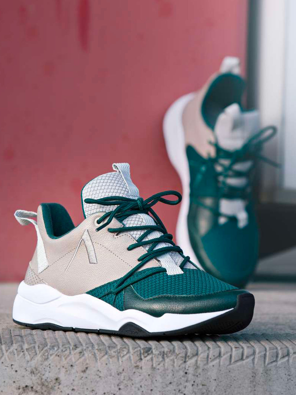 Asymtrix Mesh F-PRO90 Moon Grey Garden Green Sneakers